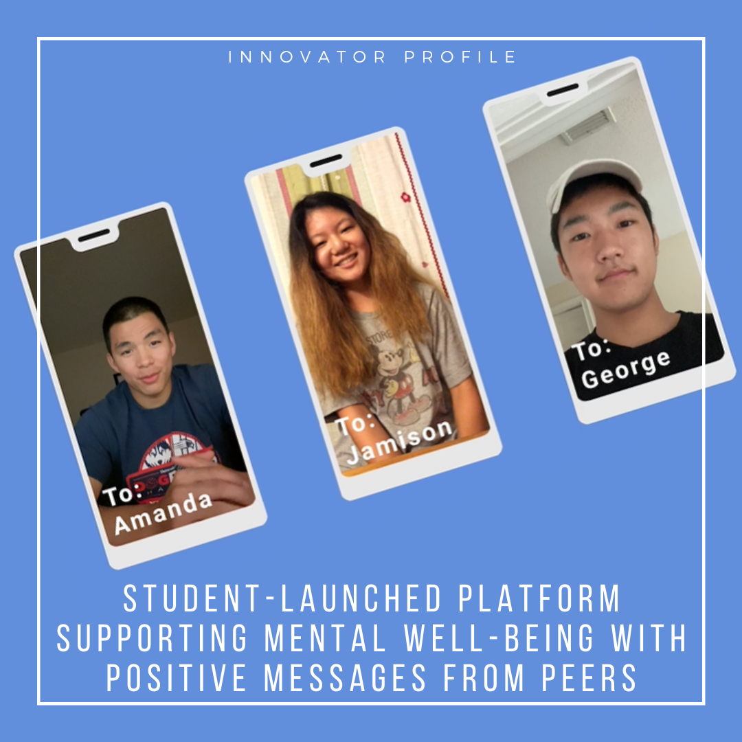 Student-Launched Platform Supporting Mental Well-Being with Positive Messages from Peers